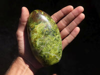 Polished Green Opal Standing Free Forms  x 3 From Madagascar - TopRock