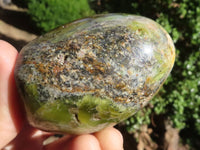 Polished Green Opal Standing Free Forms  x 3 From Madagascar - TopRock