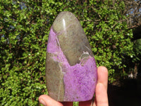 Polished Purple Stichtite & Serpentine Standing Free Forms  x 2 From Barberton, South Africa - Toprock Gemstones and Minerals 