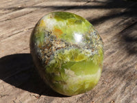 Polished Green Opal Standing Free Forms  x 3 From Madagascar - TopRock