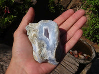 Natural Blue Lace Agate Geode Specimens  x 12 From Nsanje, Malawi - Toprock Gemstones and Minerals 