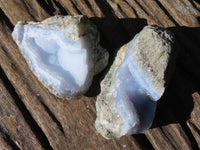 Natural Blue Lace Agate Geode Specimens  x 12 From Nsanje, Malawi - Toprock Gemstones and Minerals 