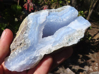 Natural Blue Lace Agate Geode Specimens  x 12 From Nsanje, Malawi - Toprock Gemstones and Minerals 