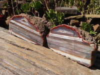 Polished River Agate Nodules  x 2 From Sashe River, Zimbabwe