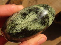 Polished Green Leopard Stone Gallets  x 6 From Zimbabwe