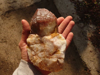 Natural Red Hematoid Quartz Clusters x 2 From Karoi, Zimbabwe