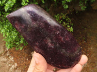 Polished Large Purple Lepidolite Free Forms  x 3 From Zimbabwe - TopRock