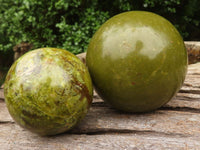 Polished Gorgeous Selection Of Green Opal Spheres  x 3 From Madagascar - TopRock