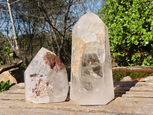 Polished Lovely Pair Of Clear Quartz Points  x 2 From Madagascar - Toprock Gemstones and Minerals 