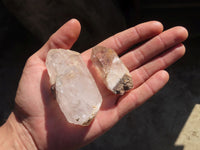 Natural Mixed Clear Amethyst & Smokey Brandberg Quartz Crystals x 12 From Brandberg, Namibia