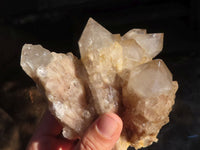 Natural Cascading White Phantom Smokey Quartz Clusters  x 3 From Luena, Congo - Toprock Gemstones and Minerals 