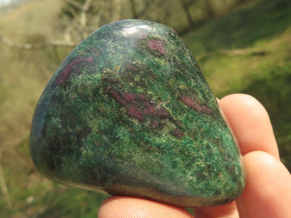 Polished Fluorescent Ruby Corundum In Chrome Verdite Free Forms x 6 From Zimbabwe - TopRock