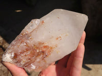 Natural Pink Hematoid Tinted Quartz Crystal Formations  x 4 From Madagascar