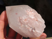 Natural Pink Hematoid Tinted Quartz Crystal Formations  x 4 From Madagascar