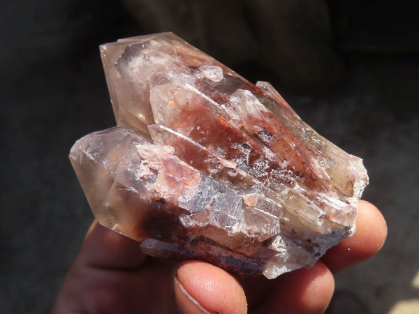 Natural Red Hematoid Quartz Specimens x 6 From Karoi, Zimbabwe