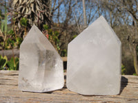 Polished Quartz Crystal Points x 2 From Zambia