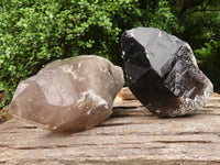 Natural Large Smokey Quartz Crystals  x 2 From Mulanje, Malawi - TopRock