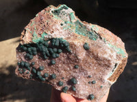 Natural Rare Ball Malachite On Drusy Quartz & Dolomite Matrix  x 1 From Kambove, Congo - Toprock Gemstones and Minerals 