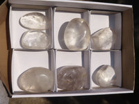 Polished Clear Rock Crystal Quartz Free Forms  x 7 From Madagascar