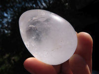 Polished Icy Quartz Crystal Eggs x 6 From Madagascar - TopRock