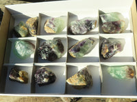 Natural Rough Watermelon Fluorite Cobbed Specimens  x 14 From Uis, Namibia - Toprock Gemstones and Minerals 