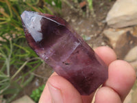 Polished Smokey Amethyst Window Quartz Crystals  x 12 From Madagascar - TopRock