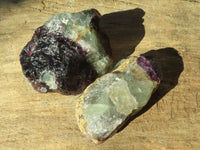 Natural Rough Watermelon Fluorite Cobbed Specimens  x 14 From Uis, Namibia - Toprock Gemstones and Minerals 