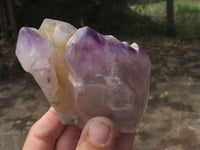 Polished Large Smokey Amethyst Window Quartz Crystals x 6 From Akansobe, Madagascar - TopRock