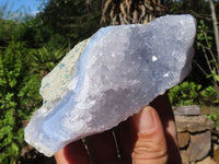 Natural Blue Lace Agate Geode Specimens  x 6 From Malawi - Toprock Gemstones and Minerals 