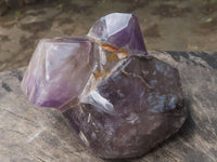 Polished Large Smokey Amethyst Window Quartz Crystals x 6 From Akansobe, Madagascar - TopRock