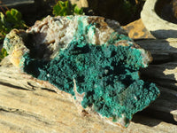 Natural Malachite In Matrix Specimens x 2 From Congo