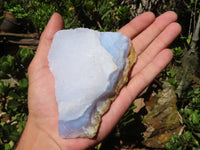 Natural Blue Lace Agate Geode Specimens  x 6 From Malawi - Toprock Gemstones and Minerals 