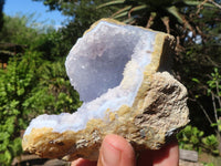 Natural Blue Lace Agate Geode Specimens  x 6 From Malawi - Toprock Gemstones and Minerals 