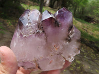 Polished Large Smokey Amethyst Window Quartz Crystals x 6 From Akansobe, Madagascar - TopRock