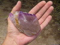 Polished Large Smokey Amethyst Window Quartz Crystals x 6 From Akansobe, Madagascar - TopRock