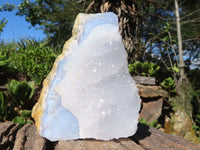 Natural Blue Lace Agate Geode Specimens  x 6 From Malawi - Toprock Gemstones and Minerals 