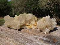 Natural Cascading Quartz Clusters With Large Optic Crystals  x 2 From Luena, Congo - TopRock