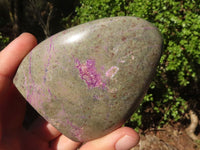 Polished Stichtite & Serpentine Standing Free Forms With Silky Purple Threads  x 6 From Barberton, South Africa - Toprock Gemstones and Minerals 