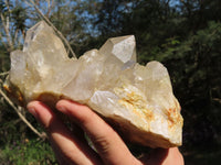 Natural Cascading Quartz Clusters With Large Optic Crystals  x 2 From Luena, Congo - TopRock