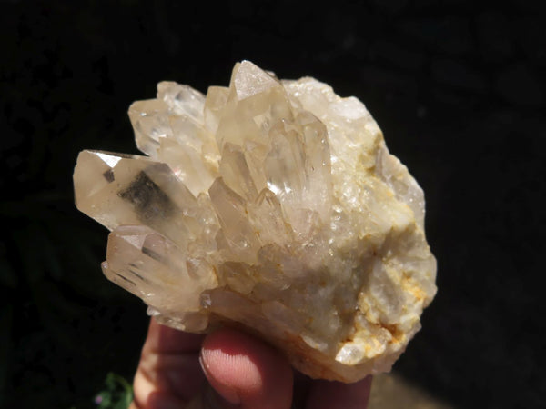 Natural Cascading Quartz Clusters With Large Optic Crystals  x 2 From Luena, Congo - TopRock