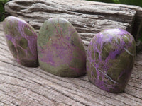 Polished Purple Stichtite & Serpentine Standing Free Forms  x 6 From Barberton, South Africa - TopRock