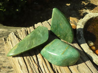 Polished Green Aventurine Free Forms  x 3 From Zimbabwe - Toprock Gemstones and Minerals 