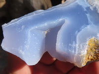 Polished Blue Lace Agate Geode Specimens x 6 From Nsanje, Malawi