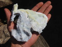 Natural Etched Blue Chalcedony Specimens  x 2 From Nsanje, Malawi