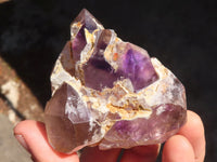 Polished Gorgeous Window Amethyst Crystals  x 5 From Madagascar - Toprock Gemstones and Minerals 