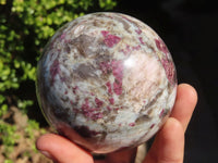 Polished Rubellite Pink Tourmaline Spheres x 2 From Ambatondrazaka, Madagascar