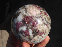 Polished Rubellite Pink Tourmaline Spheres x 2 From Ambatondrazaka, Madagascar