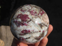 Polished Rubellite Pink Tourmaline Spheres x 2 From Ambatondrazaka, Madagascar