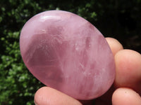 Polished Gemmy Pink Rose Quartz Palm Stones  x 12 From Madagascar - TopRock