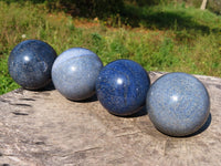 Polished Lazulite Spheres x 4 From Madagascar - TopRock